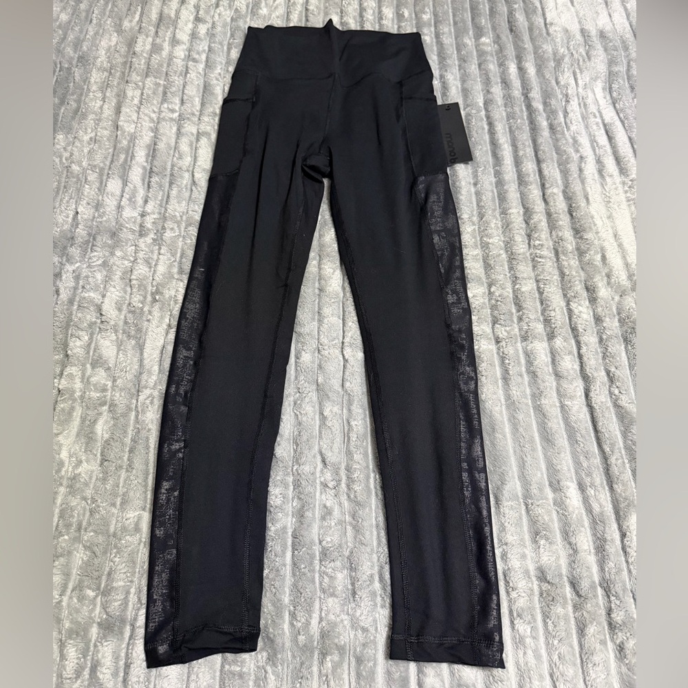 Mono B Black/Charcoal Full Length Leggings